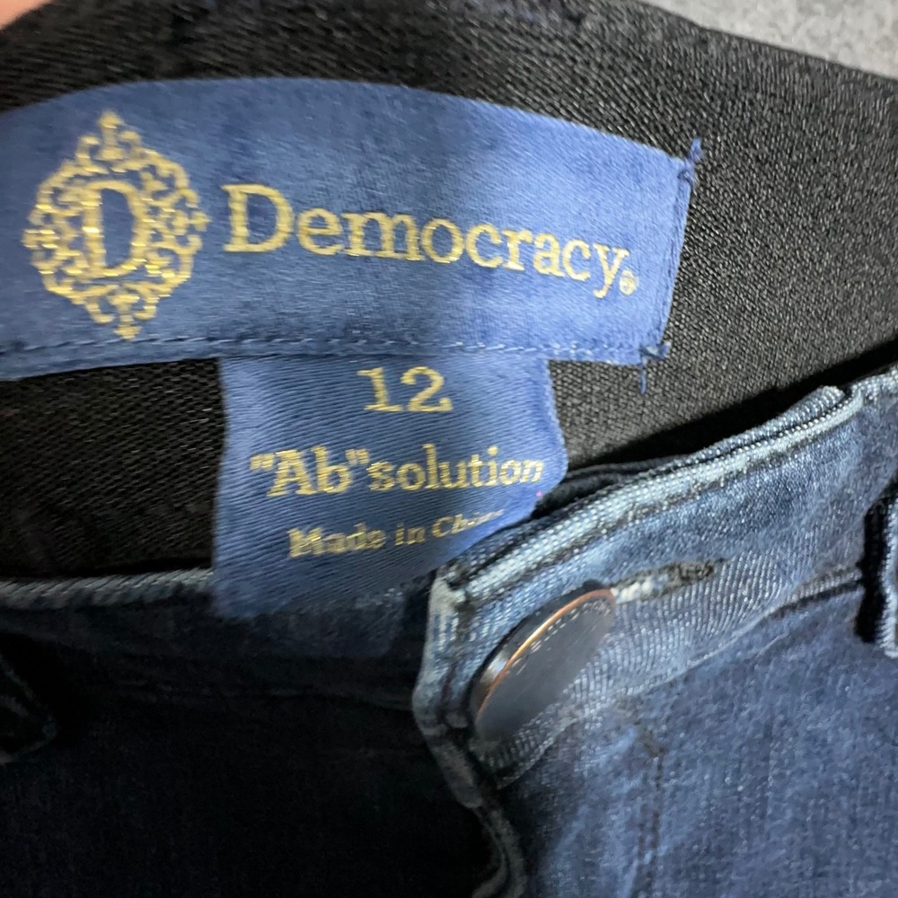 Democracy Absolution Jeans Women Size 12 Dark Wash Skinny Stretch Mid Rise Denim - Picture 6 of 14